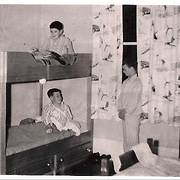 Boys in their bedroom at Bethany Boys' Home in Lowelly Road, Lindisfarne